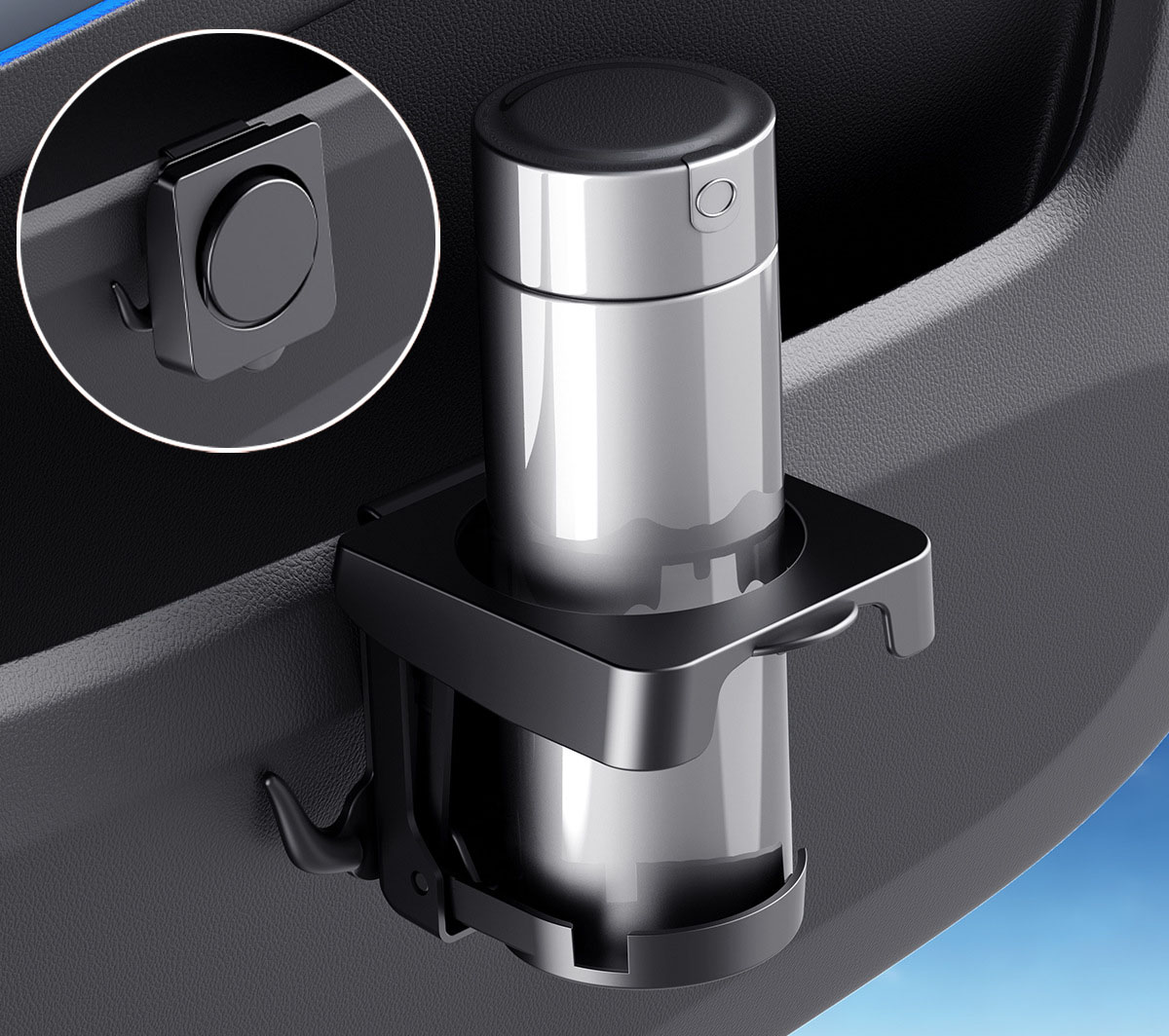 Golf Equipment Holder - Universeller Faltbarer Auto-Türgetränkehalter Flaschenhalter Fahrzeug-Seitentür-Montierter Getränke-Aufbewahrungsständer