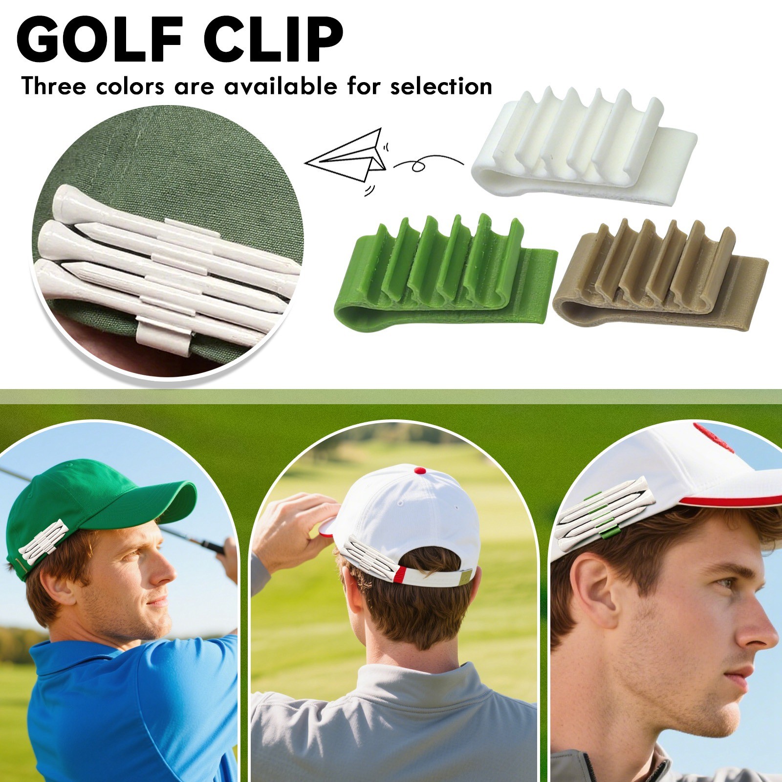 Golf Equipment Holder - Hut-Clip, Golf-Sitzhalter, passend für Hüte mit
